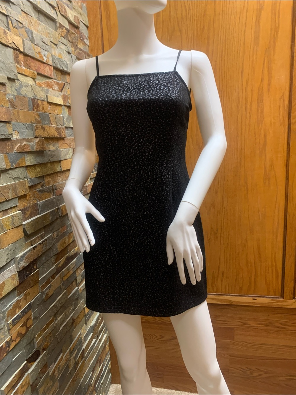 Black Spaghetti Strap Slip Dress